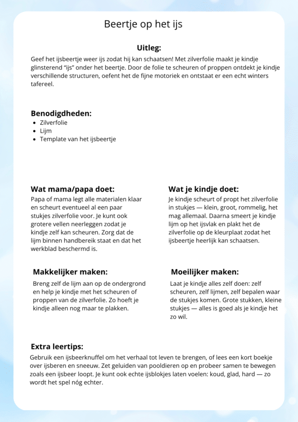 Winter knutselbundel dreumes