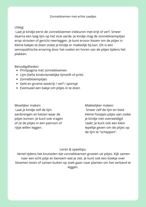 4 Seizoenen Knutselbundel voor dreumesen