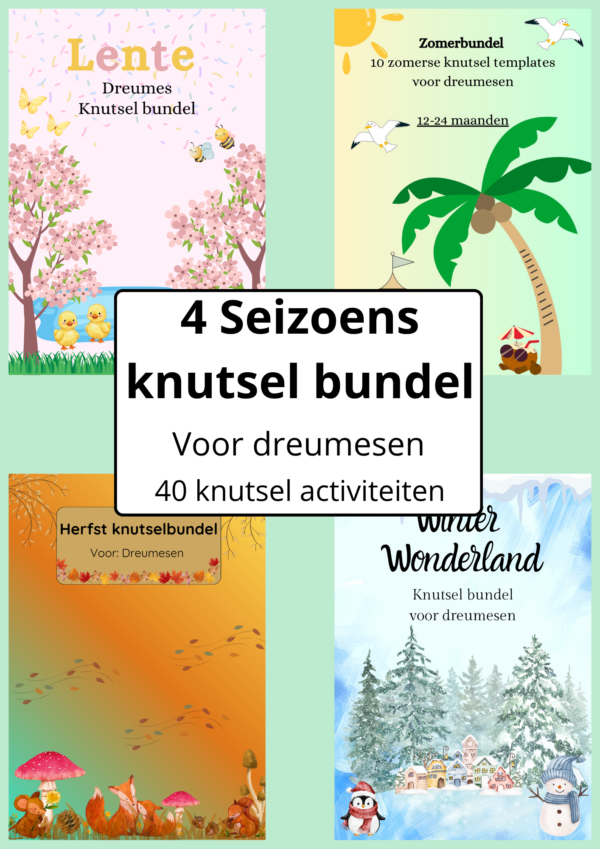 Dreumes 4 seizoens knutselbundel knutselbundel voor dreumesen