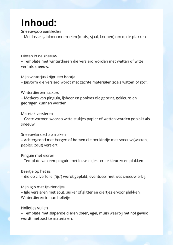 Dreumes 4 seizoens knutselbundel (4) knutselbundel voor dreumesen