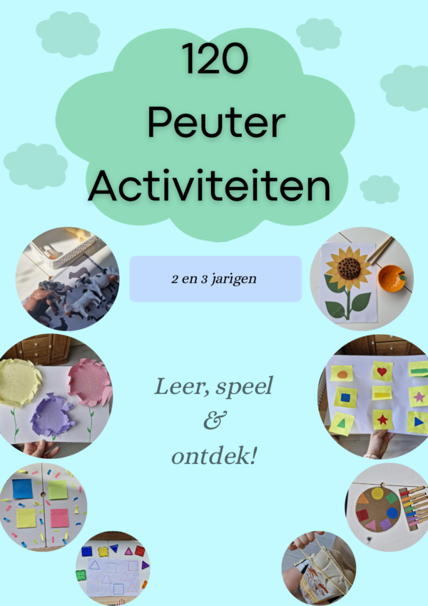 peuteractiviteiten E-book, 120 ideeën voor 2 en 3 jarigen