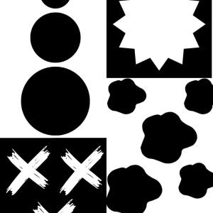 zwart-wit contrastkaarten voor ene pasgeboren baby activiteit